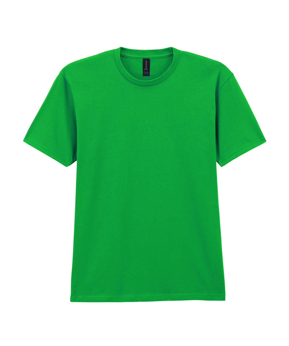 Gildan Softstyle midweight adult t-shirt in Irish Green, front view