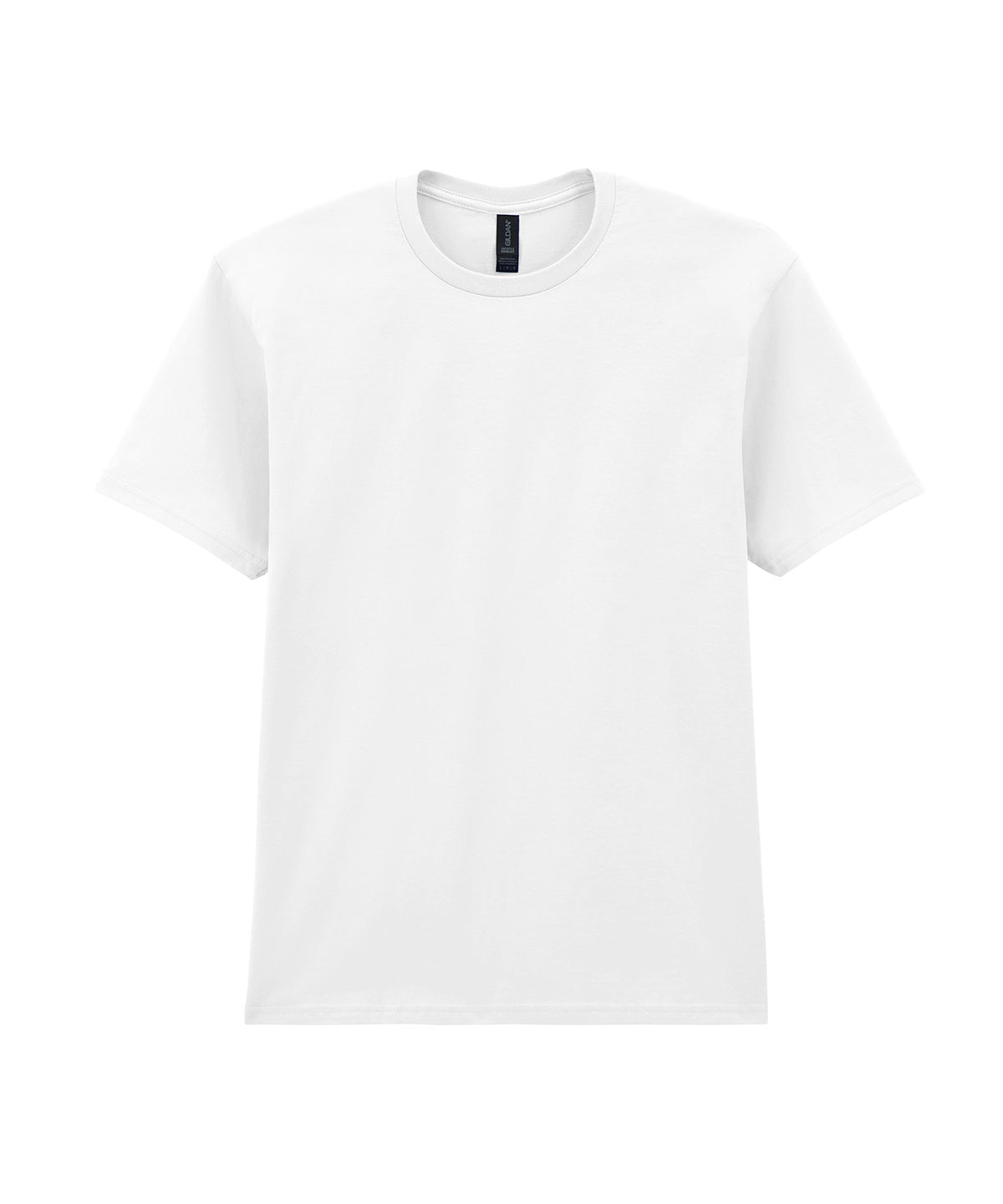 Gildan Softstyle midweight adult t-shirt in White, front view