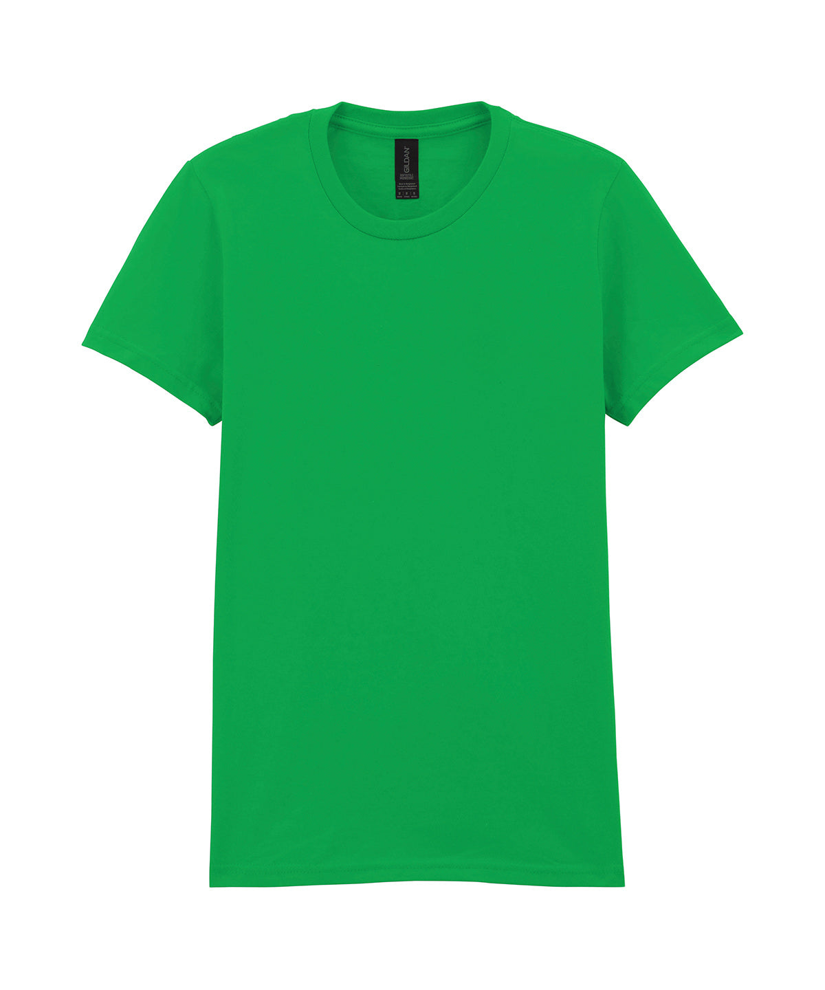 Gildan Softstyle midweight women’s t-shirt in Irish Green, front view