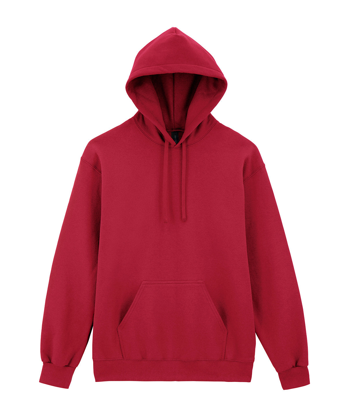 Gildan Hammer Maxweight adult hooded sweatshirt in Cherry Red, front view
