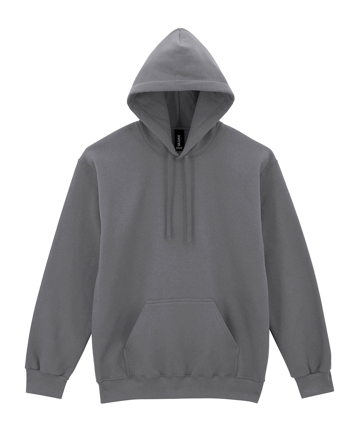 Gildan Hammer Maxweight adult hooded sweatshirt in Gravel, front view