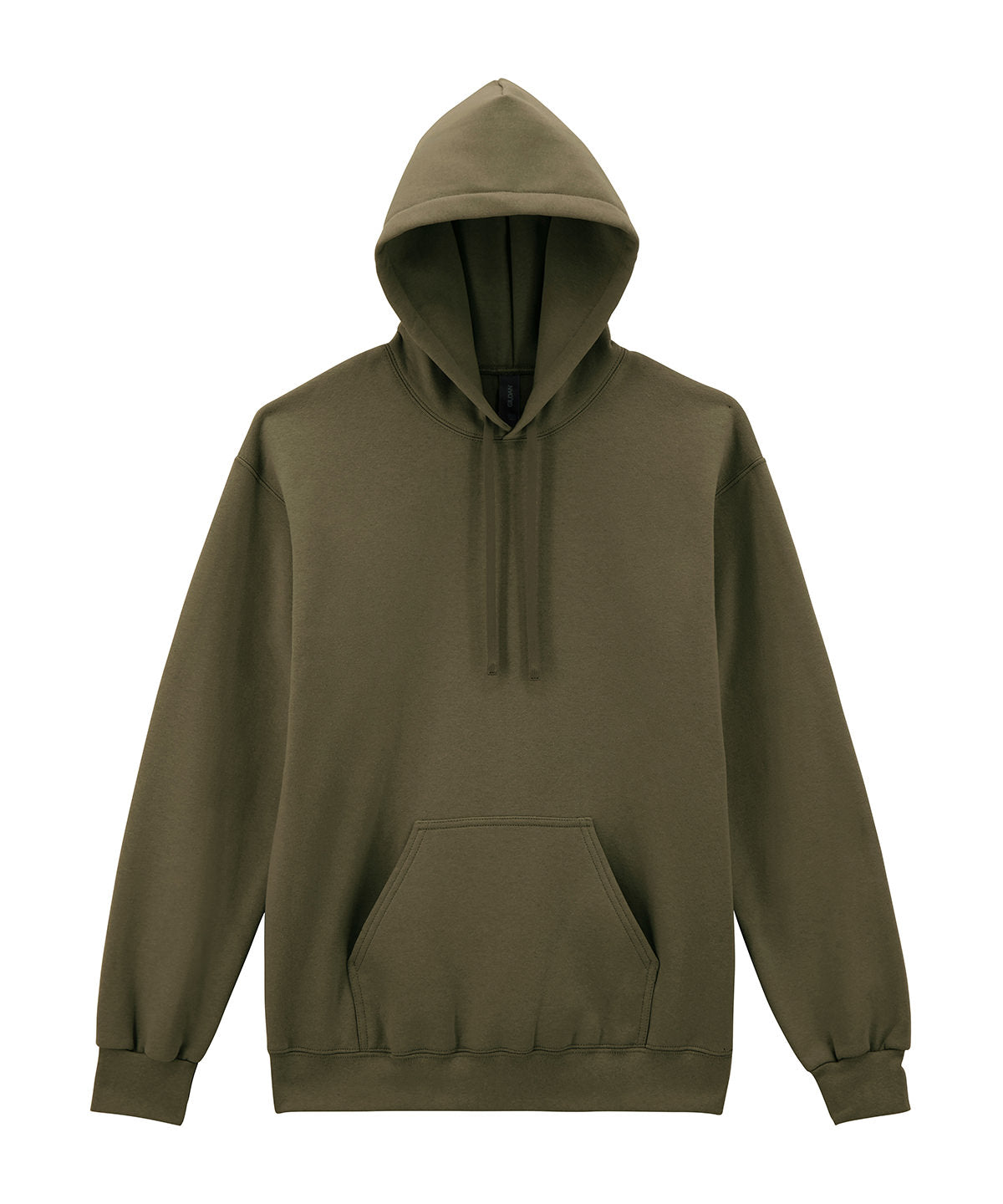 Gildan Hammer Maxweight adult hooded sweatshirt in Olive, front view