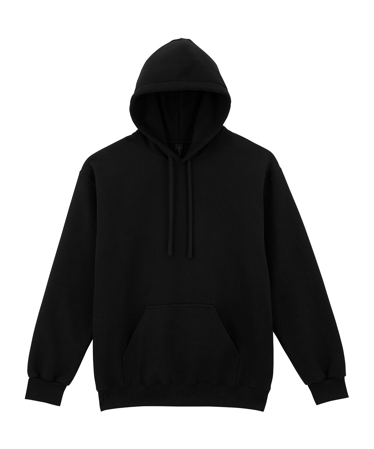 Gildan Hammer Maxweight adult hooded sweatshirt in Pitch Black, front view