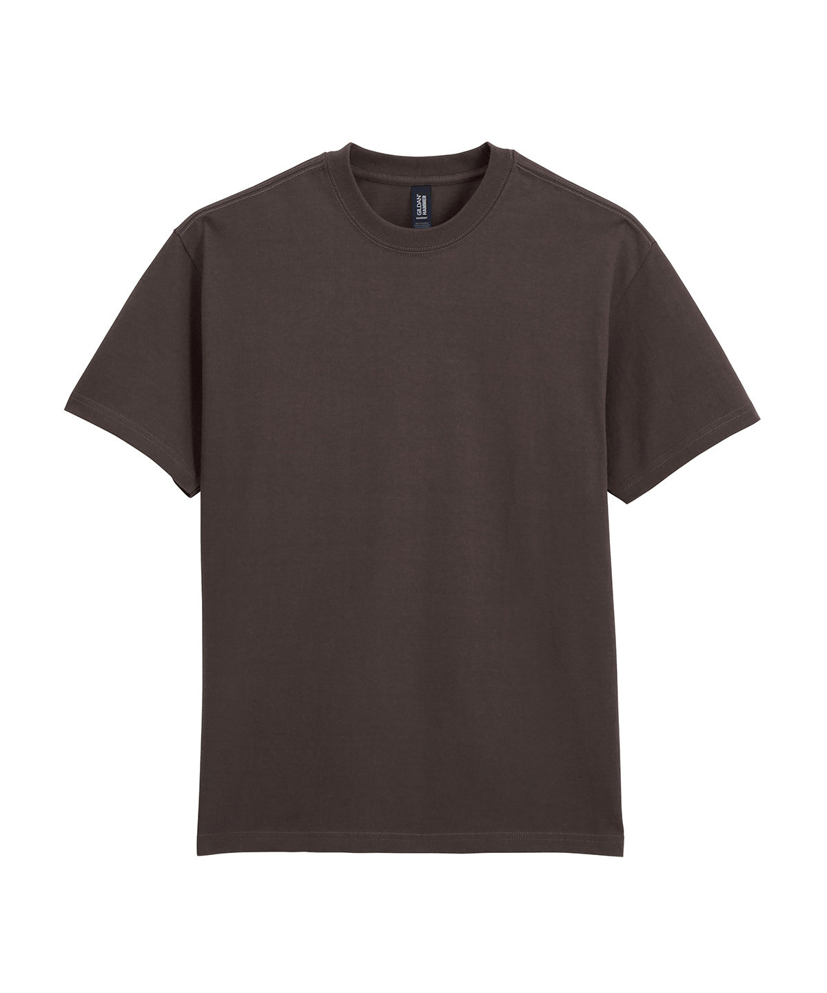 Gildan Hammer Maxweight adult t-shirt in Dark Chocolate, front view