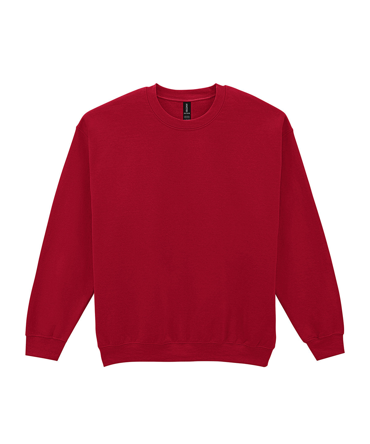 Gildan Heavy Blend adult crew neck sweatshirt in Cherry Red, front view