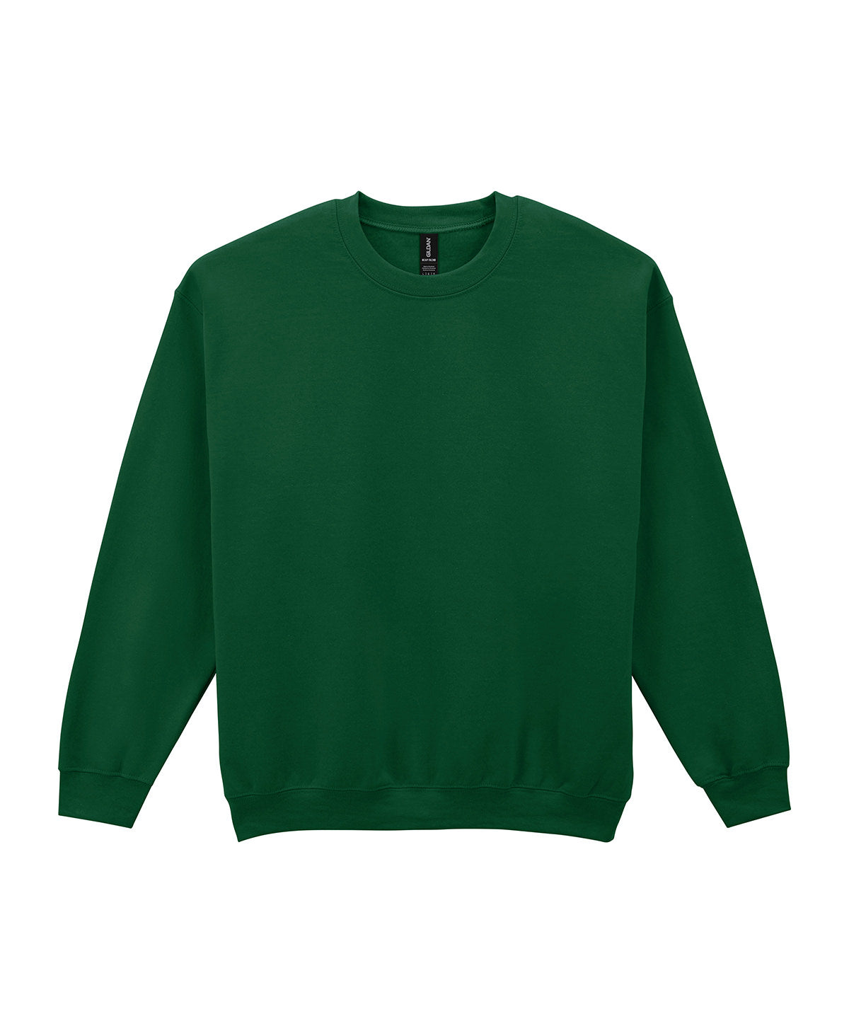 Gildan Heavy Blend adult crew neck sweatshirt in Fan Dark Green, front view