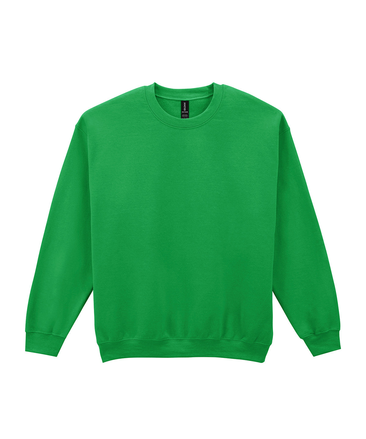 Gildan Heavy Blend adult crew neck sweatshirt in Irish Green, front view