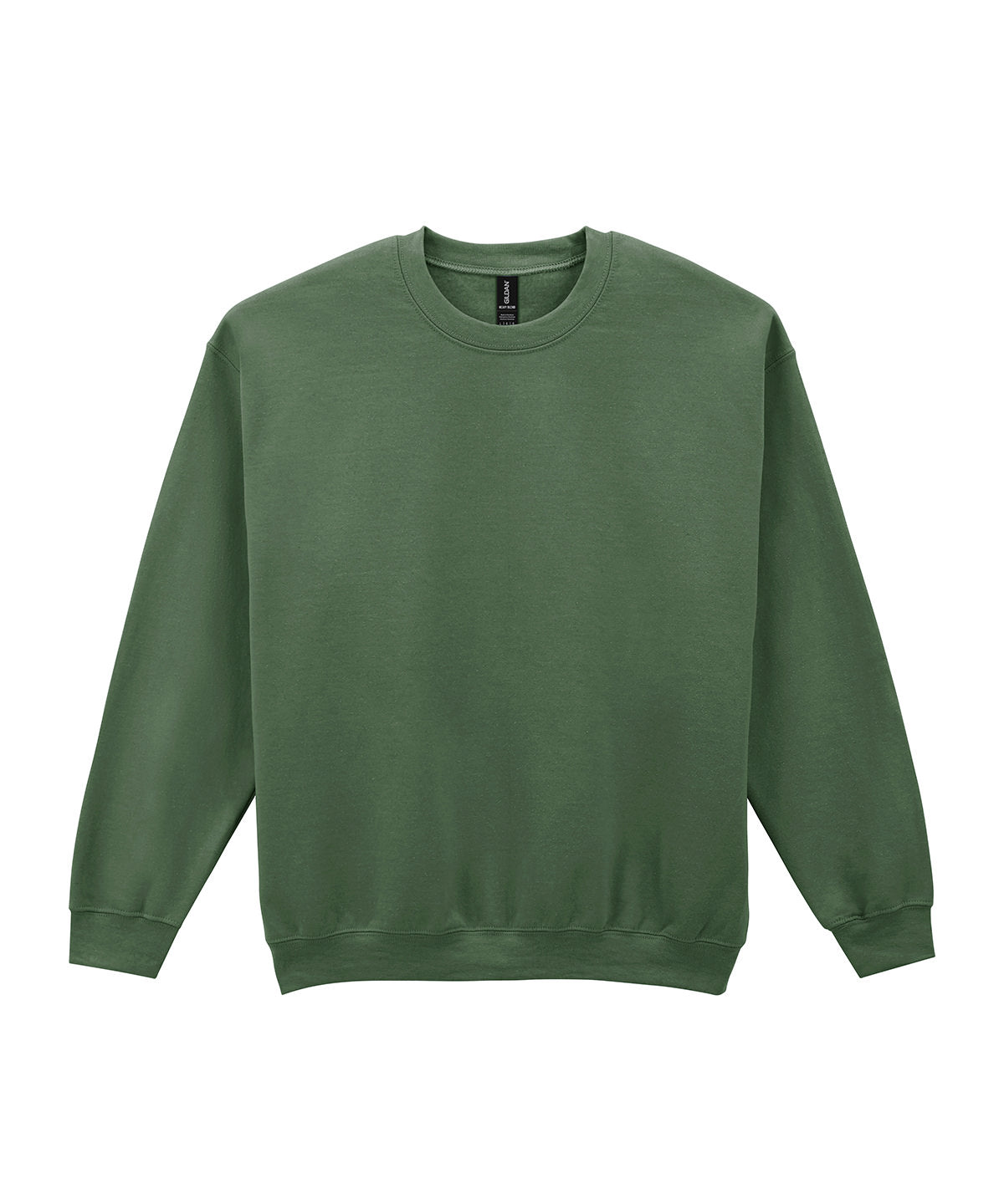 Gildan Heavy Blend adult crew neck sweatshirt in Military Green, front view
