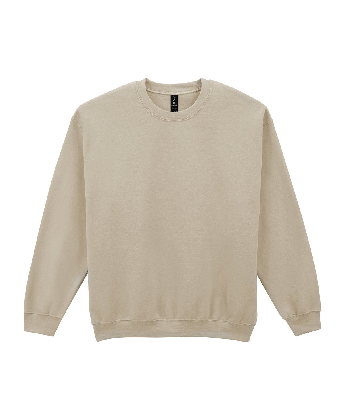 Gildan Heavy Blend adult crew neck sweatshirt in Sand, front view