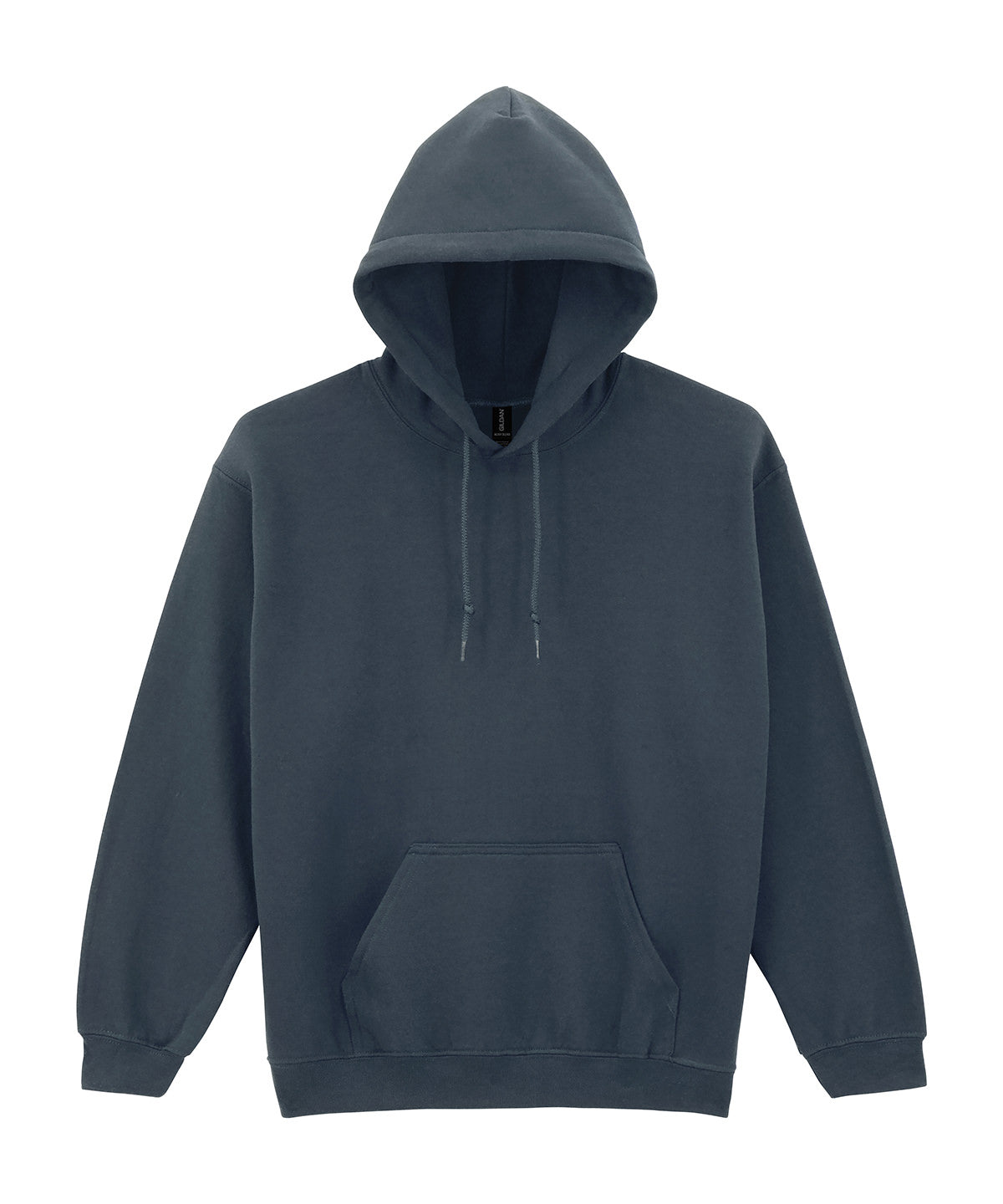 Gildan Heavy Blend hooded sweatshirt in Dark Heather, front view