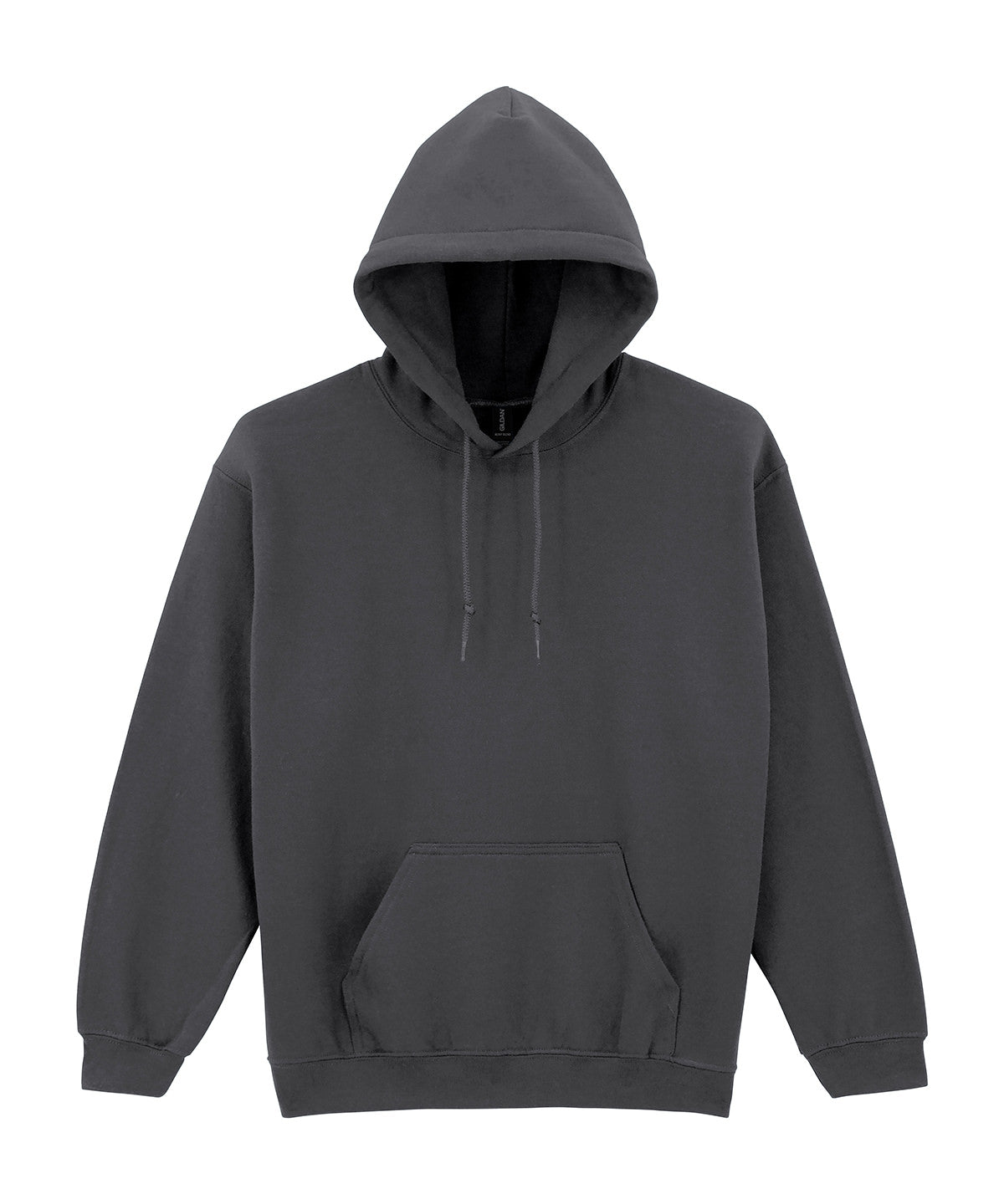 Gildan Heavy Blend hooded sweatshirt in Fan Charcoal Heather, front view