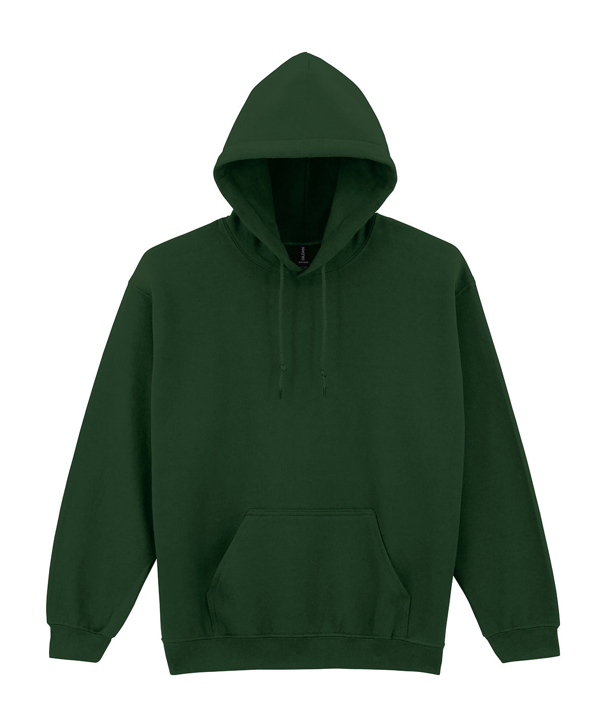 Gildan Heavy Blend hooded sweatshirt in Forest Green, front view