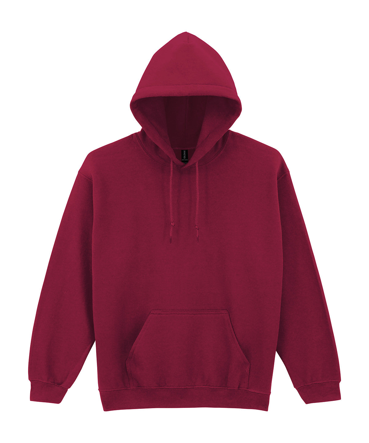 Gildan Heavy Blend hooded sweatshirt in Garnet, front view