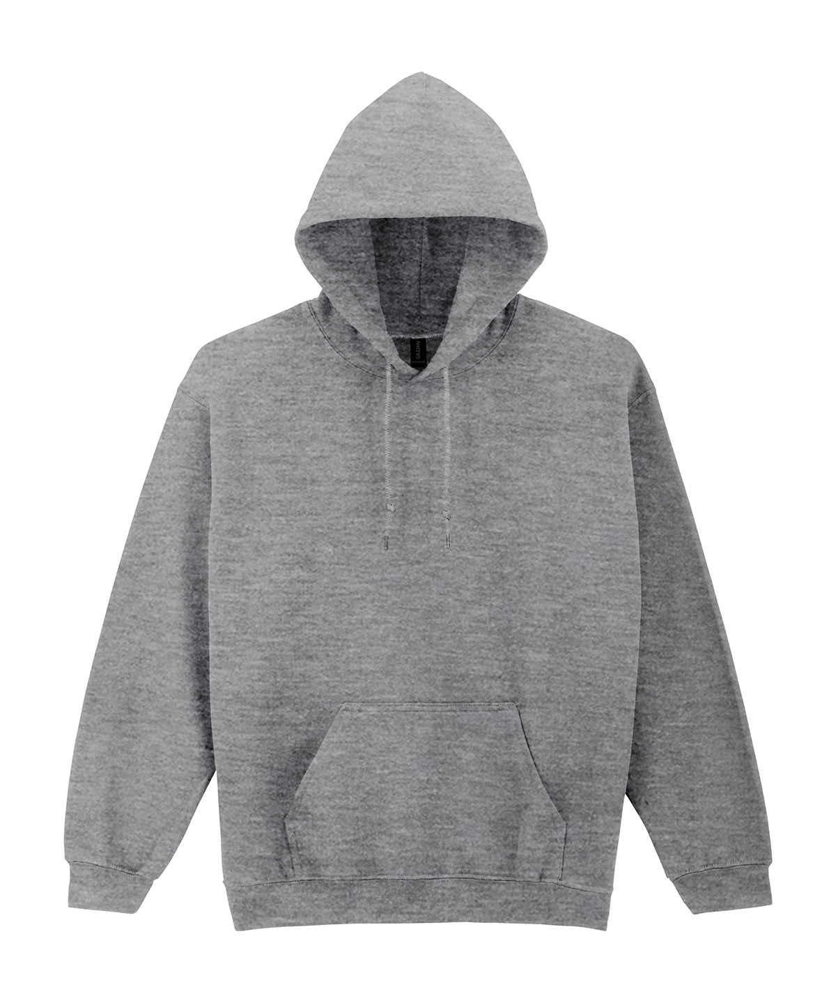 Gildan Heavy Blend hooded sweatshirt in Graphite Heather, front view