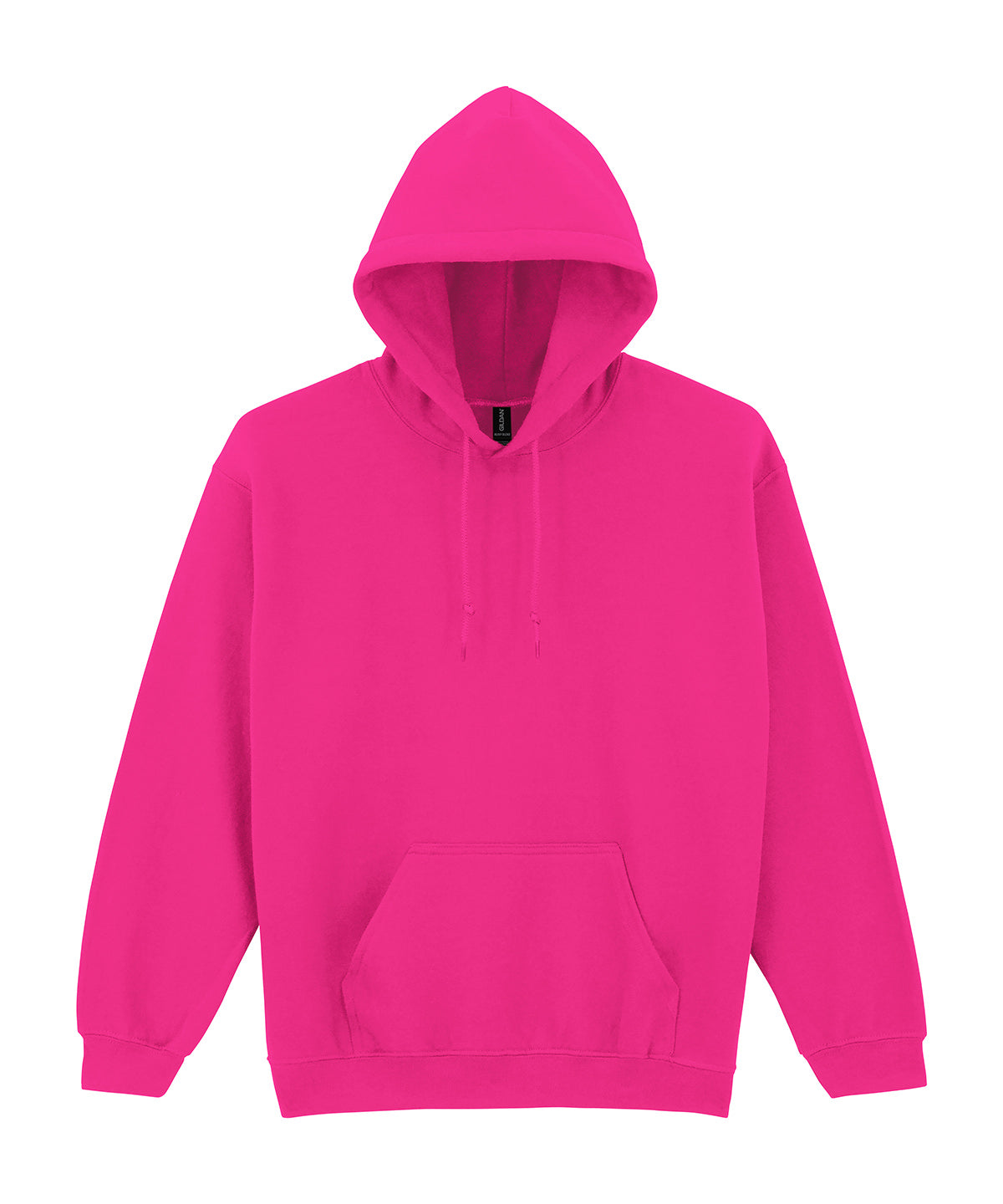 Gildan Heavy Blend hooded sweatshirt in Heliconia, front view