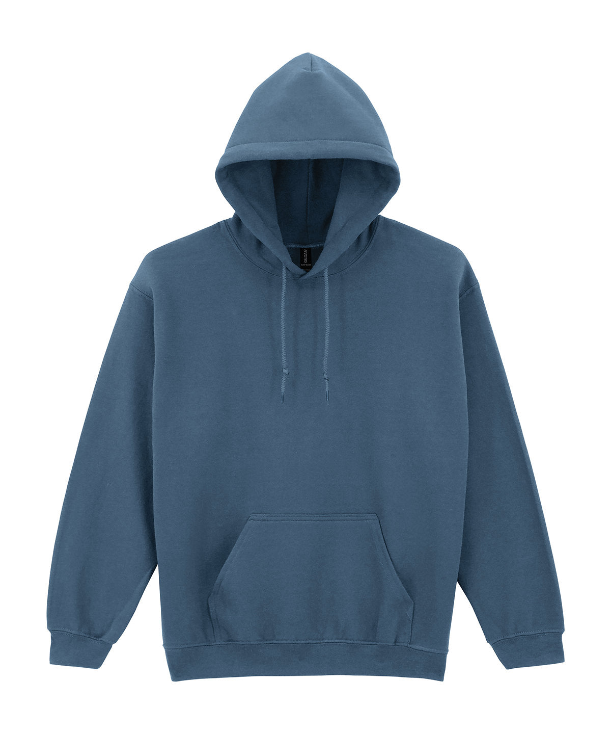 Gildan Heavy Blend hooded sweatshirt in Indigo Blue, front view