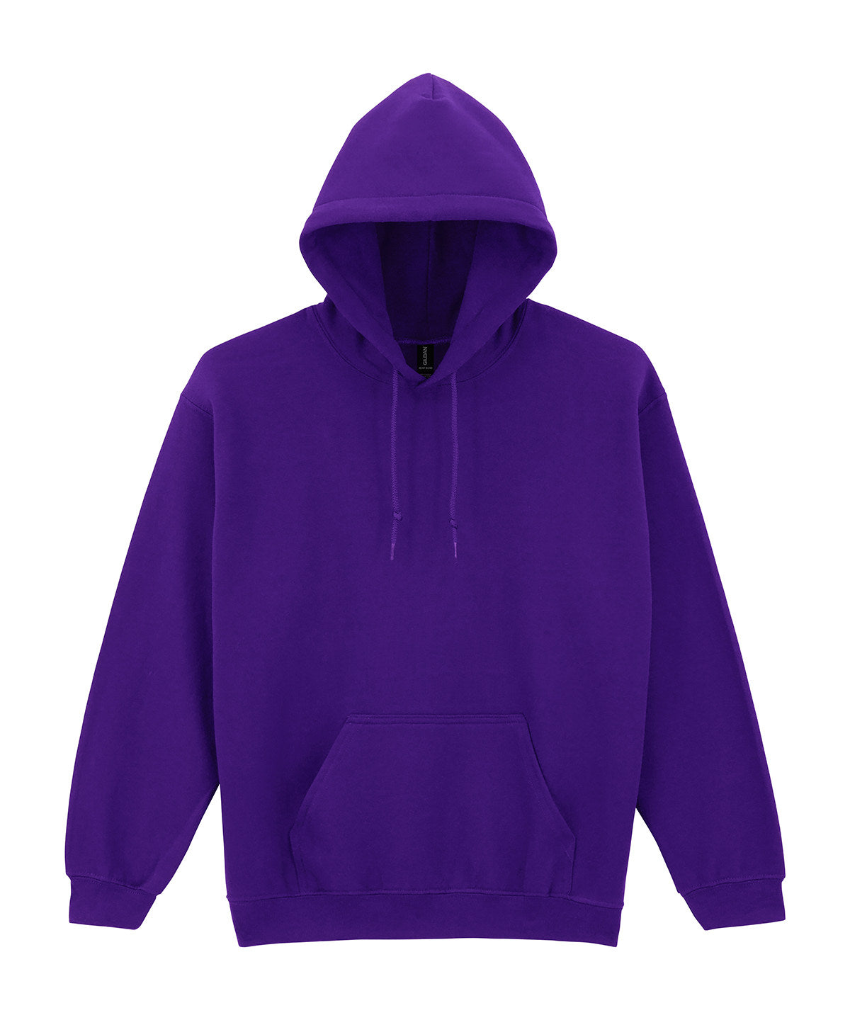 Gildan Heavy Blend hooded sweatshirt in Purple, front view