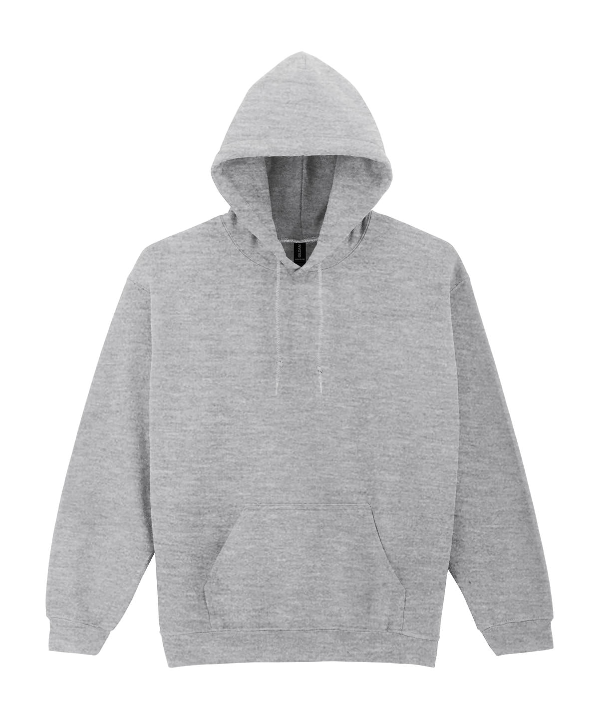 Gildan Heavy Blend hooded sweatshirt in Sport Grey, front view