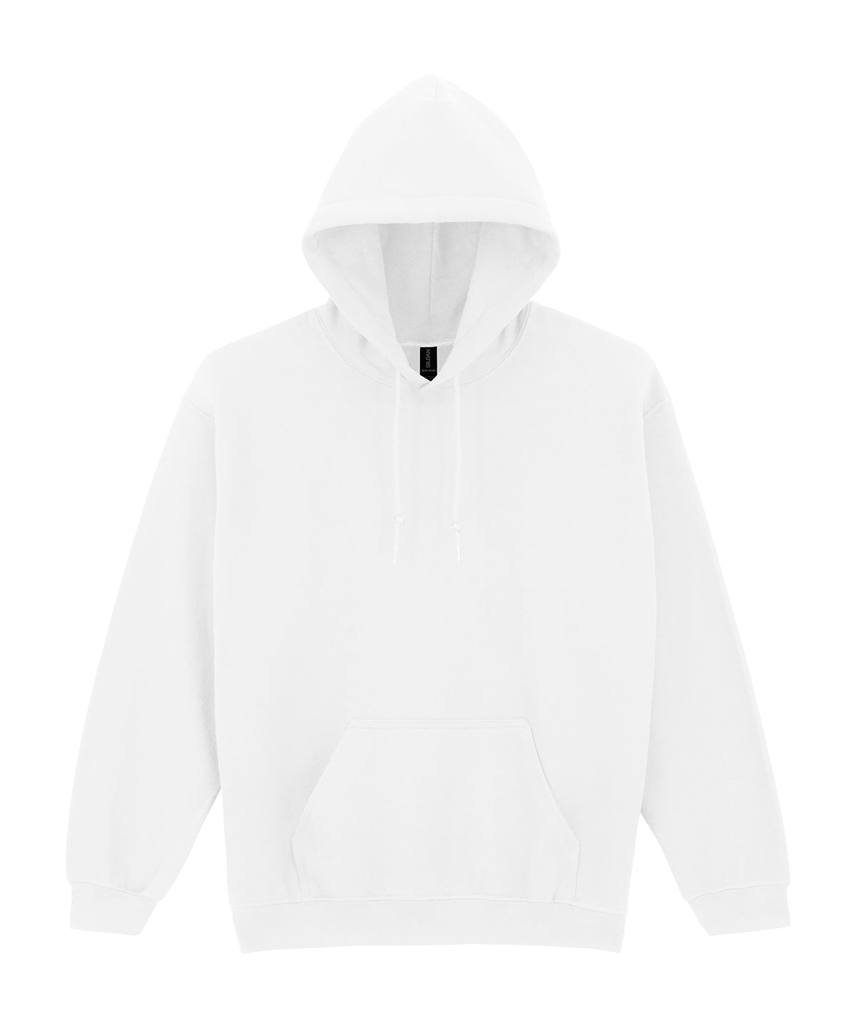 Gildan Heavy Blend hooded sweatshirt in White, front view