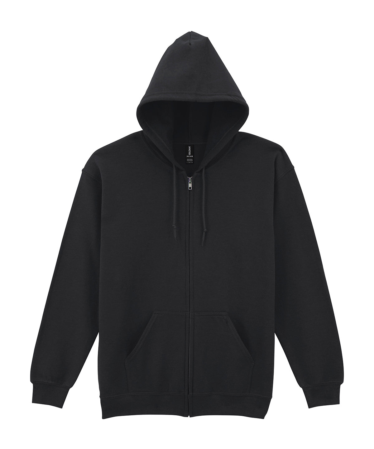 Gildan Heavy Blend  full-zip hooded sweatshirt in Black†, front view
