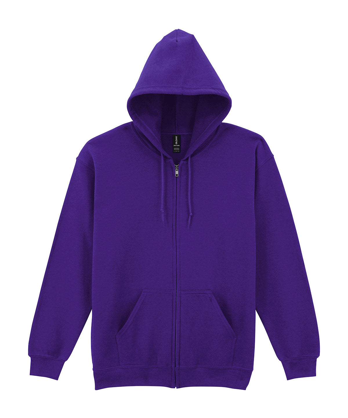 Gildan Heavy Blend  full-zip hooded sweatshirt in Purple, front view