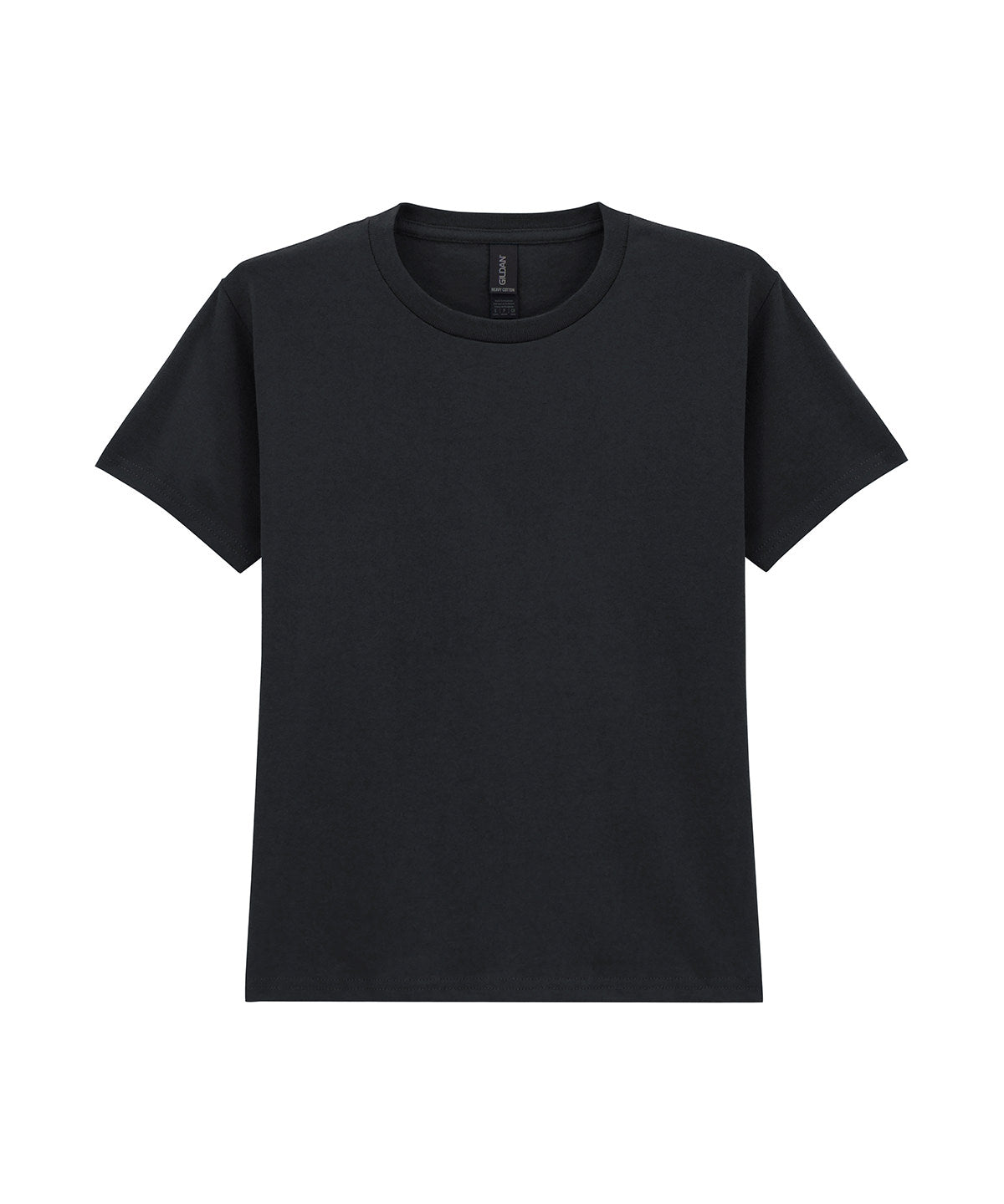Gildan Heavy Cotton youth t-shirt in Black, front view