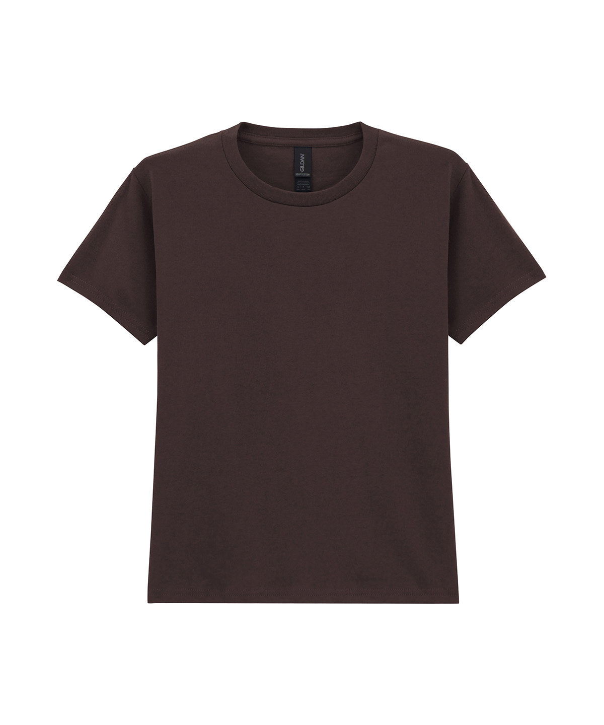 Gildan Heavy Cotton youth t-shirt in Dark Chocolate, front view