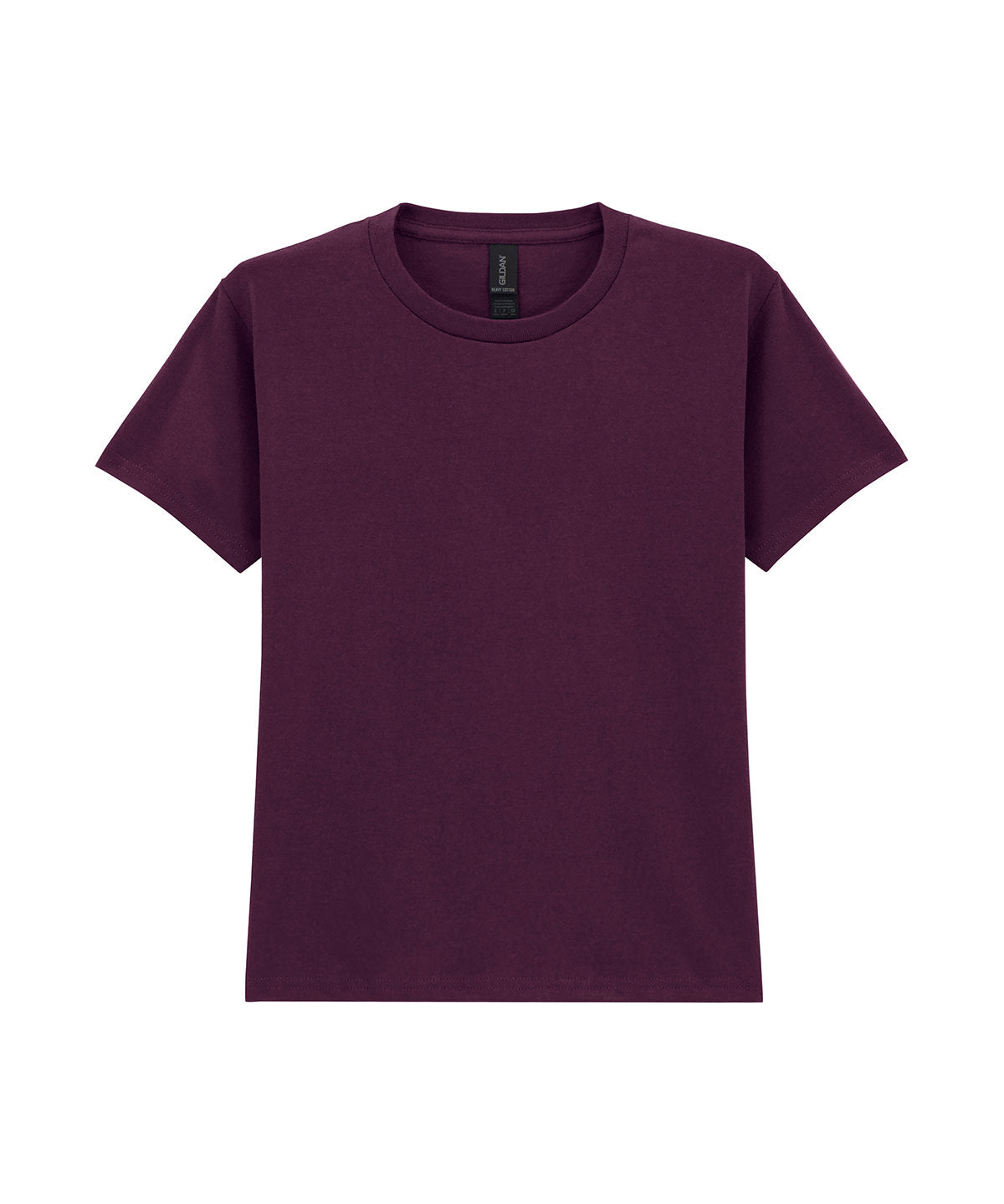 Gildan Heavy Cotton youth t-shirt in Maroon, front view
