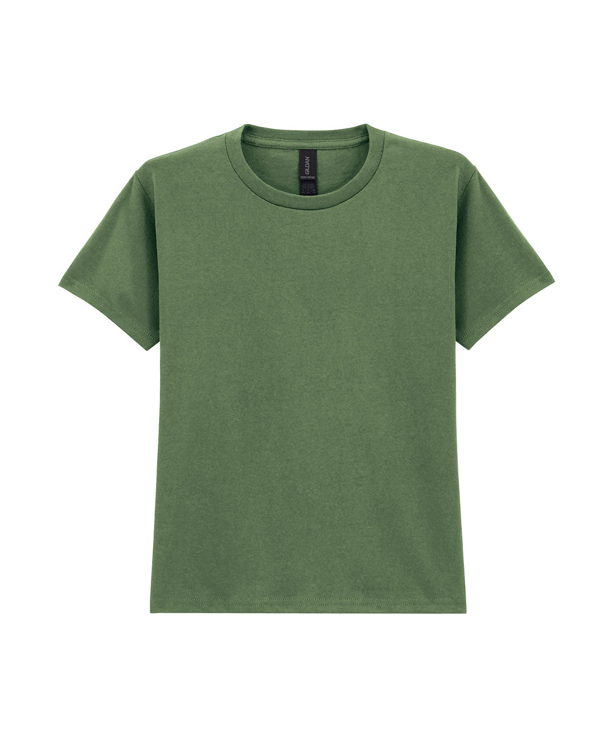 Gildan Heavy Cotton youth t-shirt in Military Green, front view