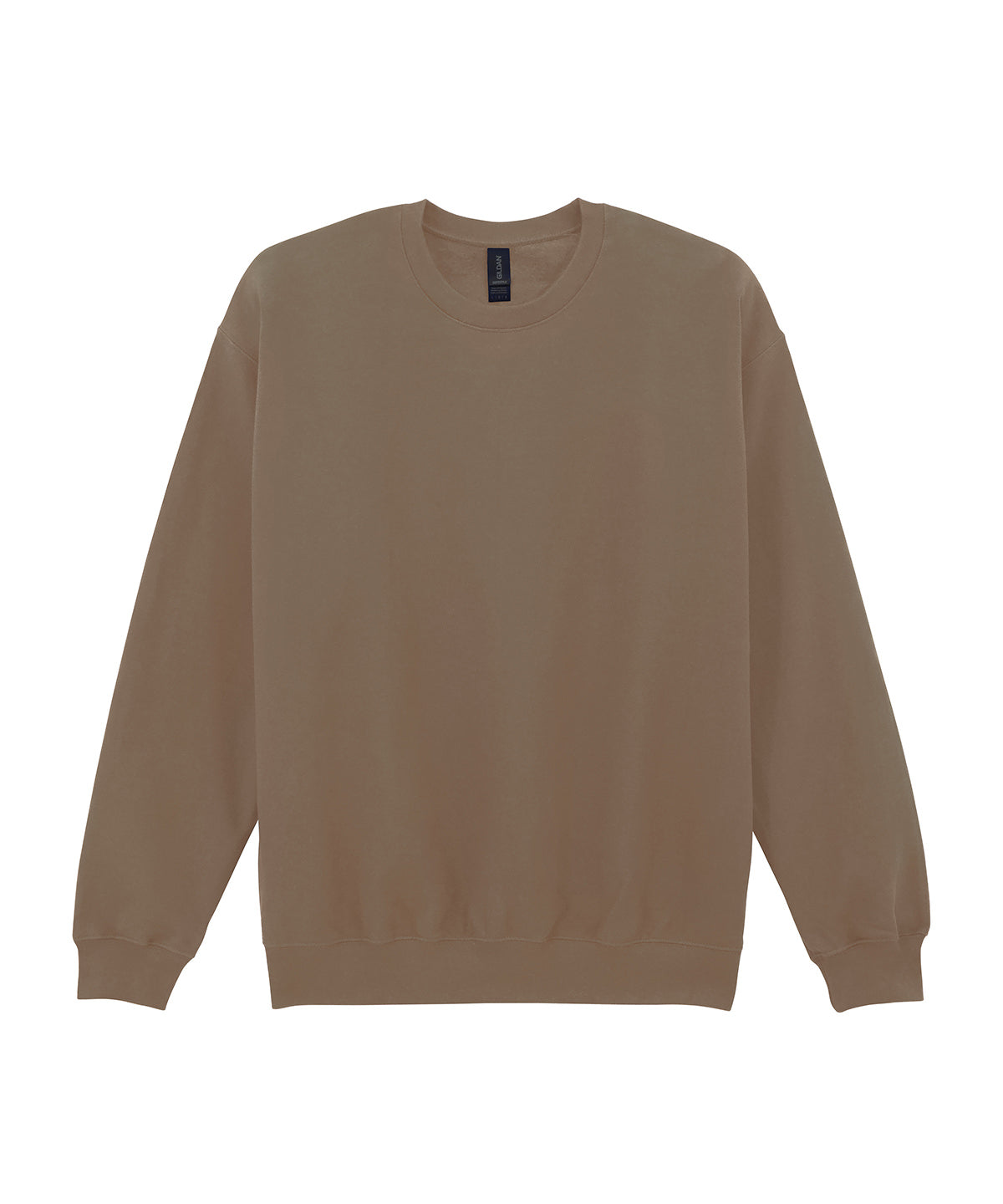 Gildan Softstyle midweight fleece adult crew neck in Brown Savana, front view