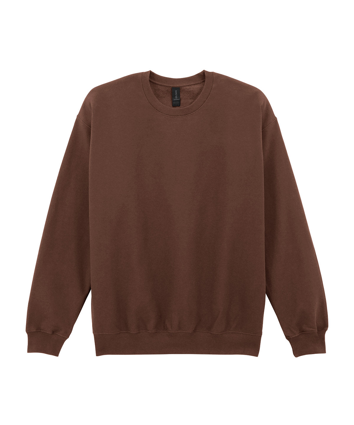Gildan Softstyle midweight fleece adult crew neck in Cocoa, front view