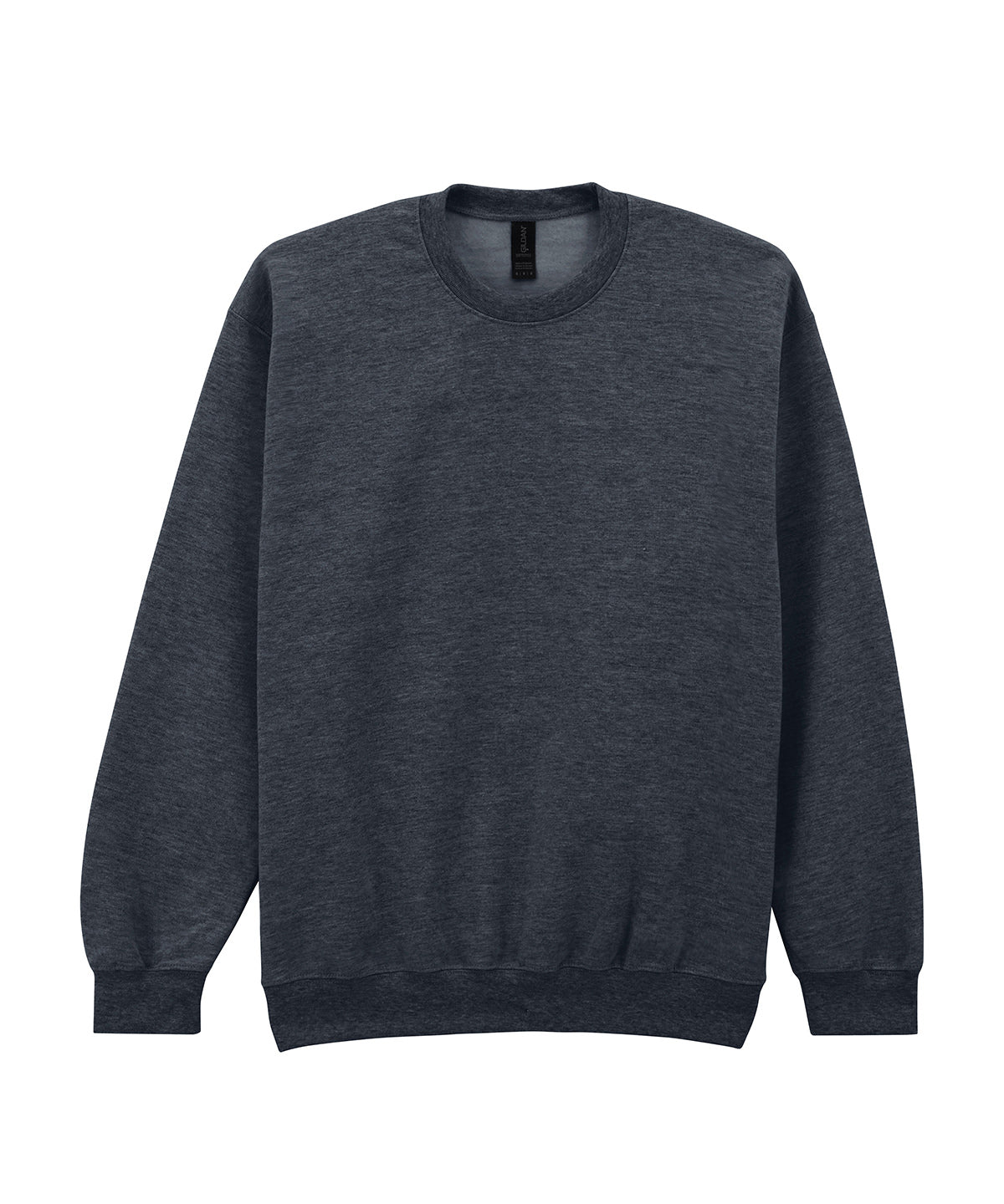 Gildan Softstyle midweight fleece adult crew neck in Dark Heather, front view