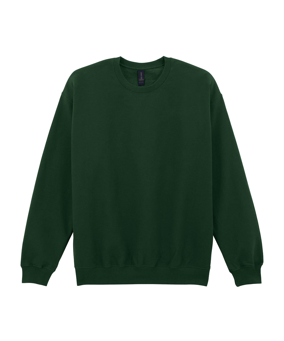 Gildan Softstyle midweight fleece adult crew neck in Forest Green, front view