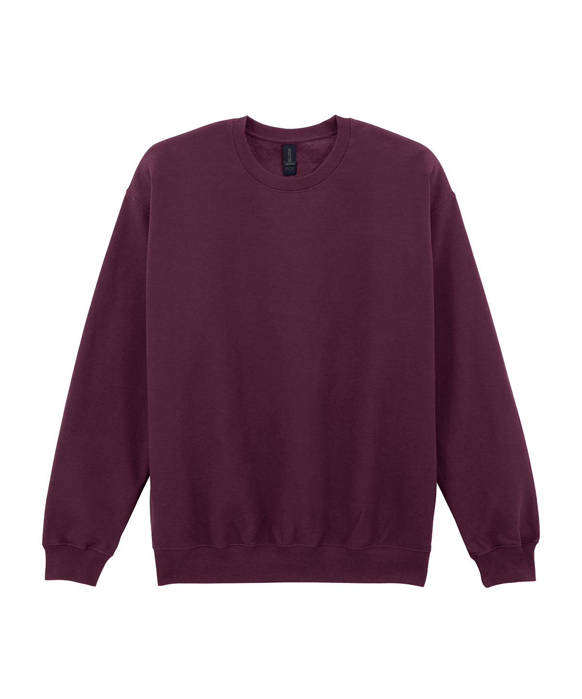 Gildan Softstyle midweight fleece adult crew neck in Maroon, front view