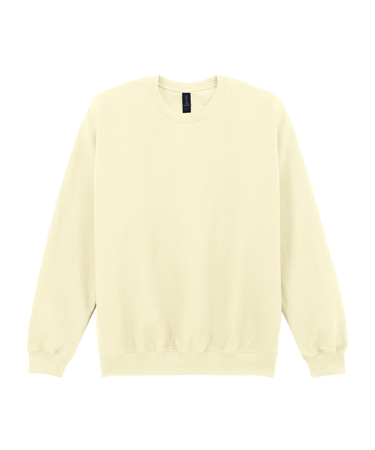 Gildan Softstyle midweight fleece adult crew neck in Off White, front view