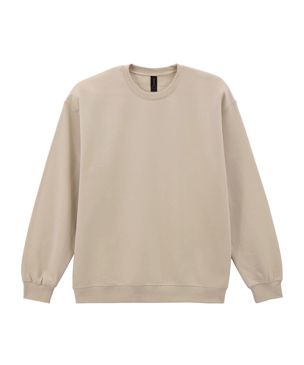 Gildan Softstyle midweight fleece adult crew neck in Sand, front view