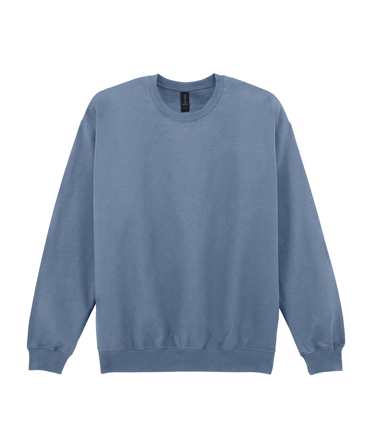 Gildan Softstyle midweight fleece adult crew neck in Stone Blue, front view