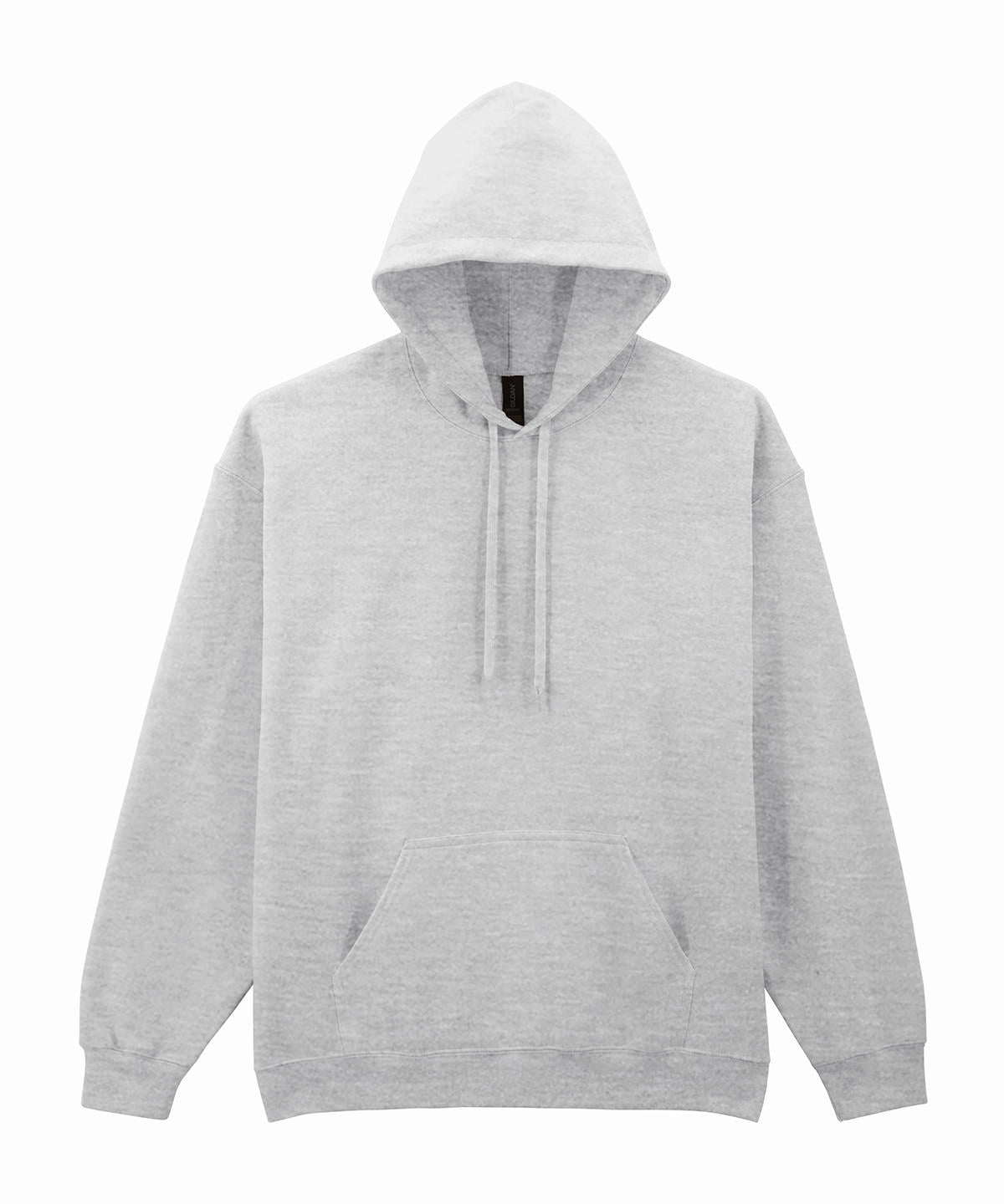 Gildan Softstyle midweight fleece adult hoodie in Ash Grey, front view