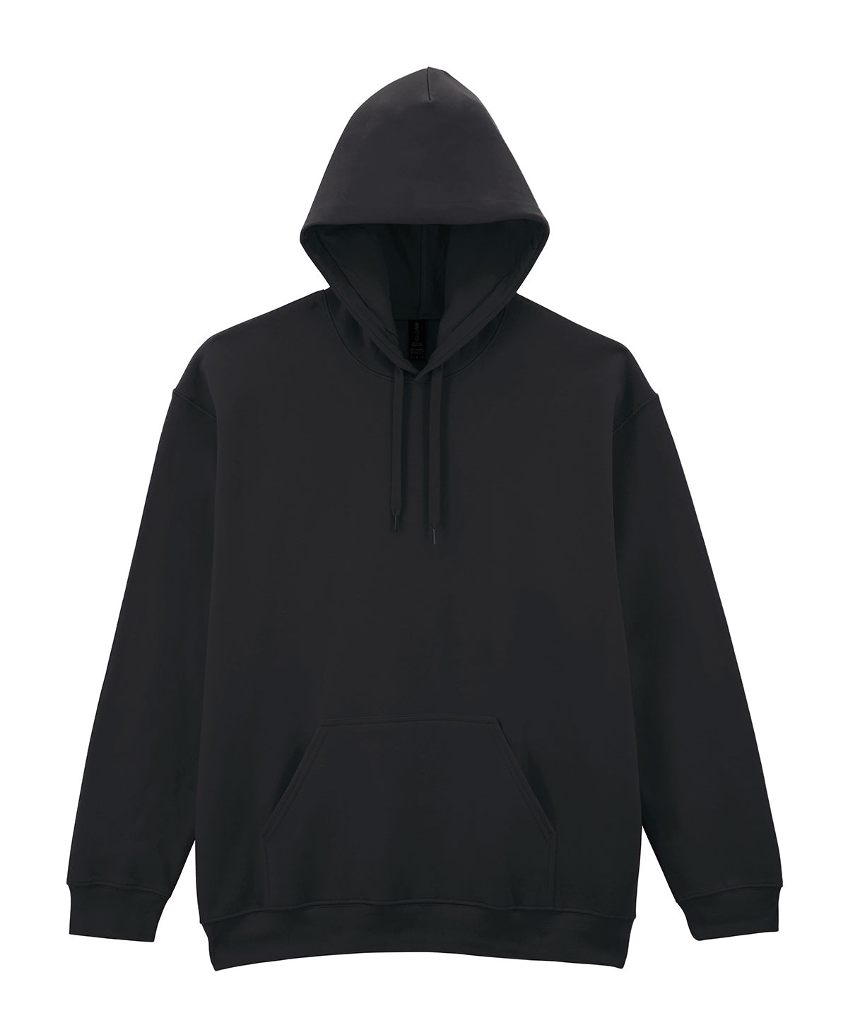 Gildan Softstyle midweight fleece adult hoodie in Black†, front view