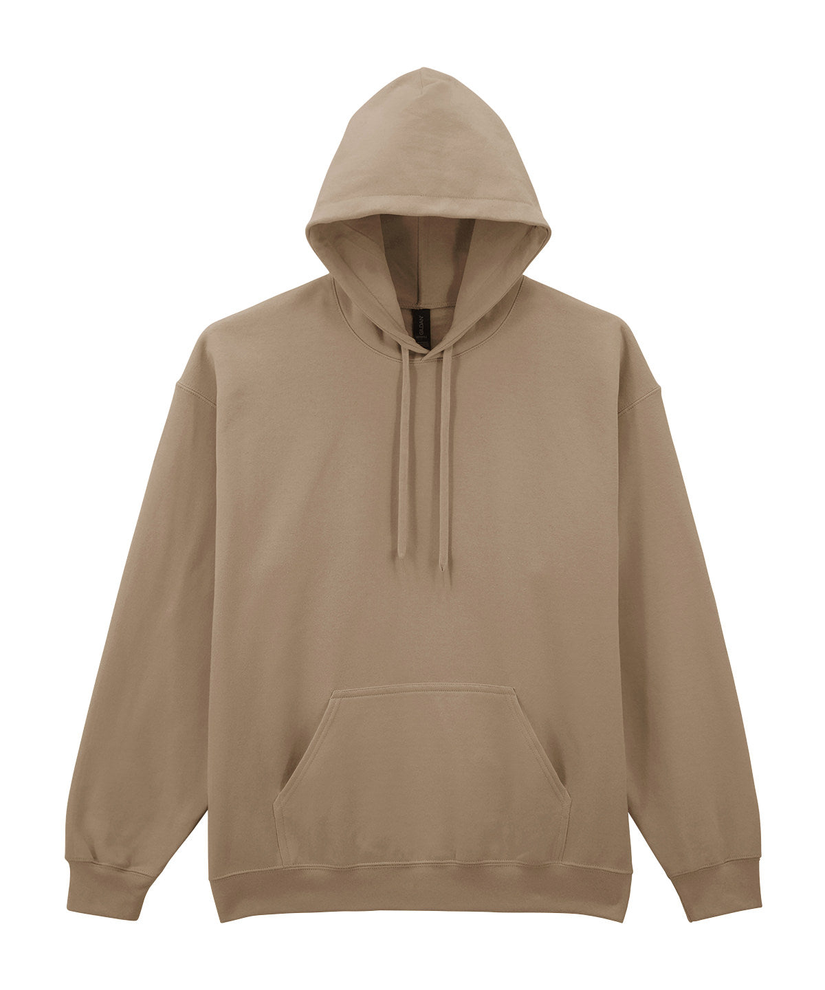 Gildan Softstyle midweight fleece adult hoodie in Brown Savana, front view