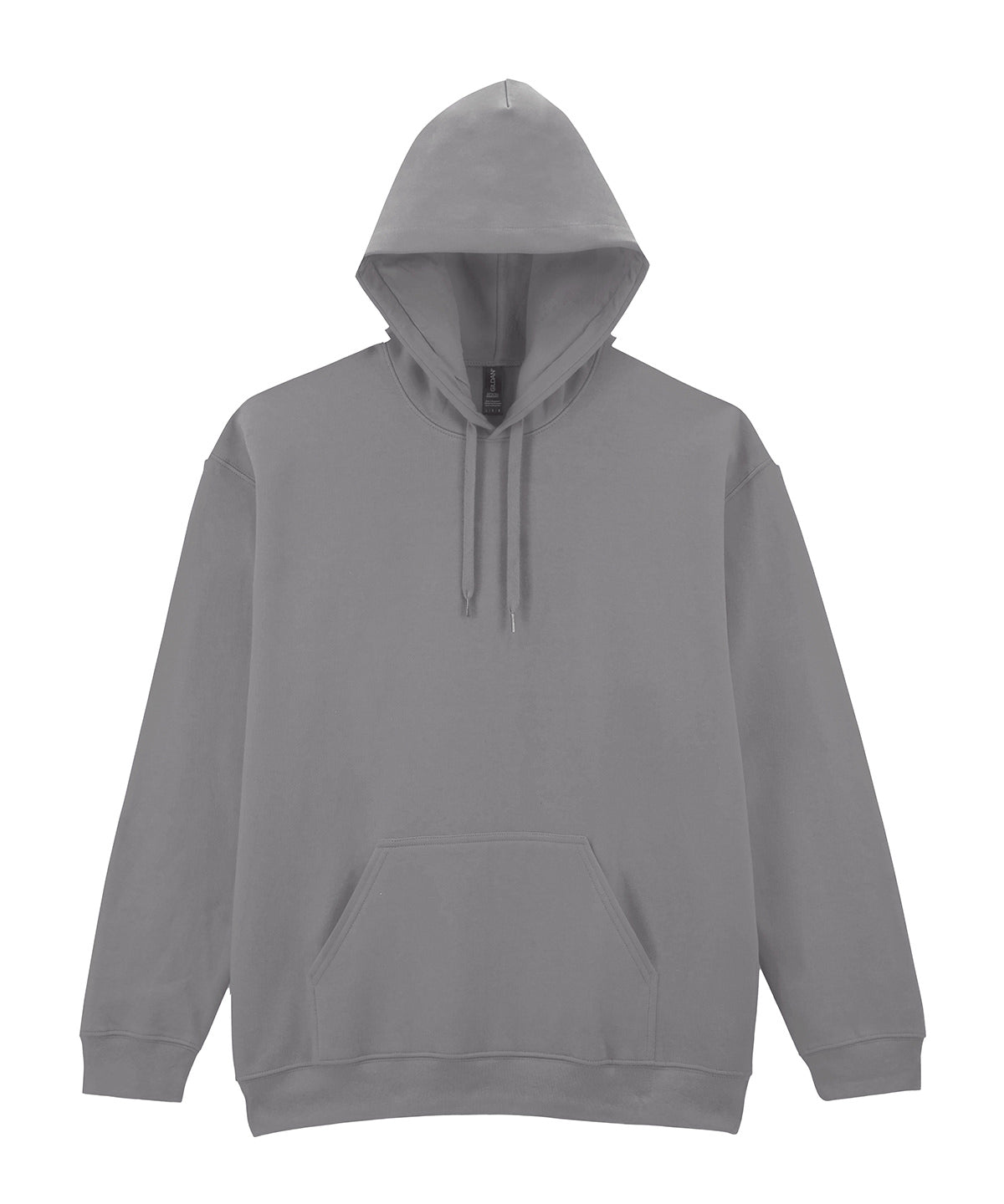 Gildan Softstyle midweight fleece adult hoodie in Cement, front view