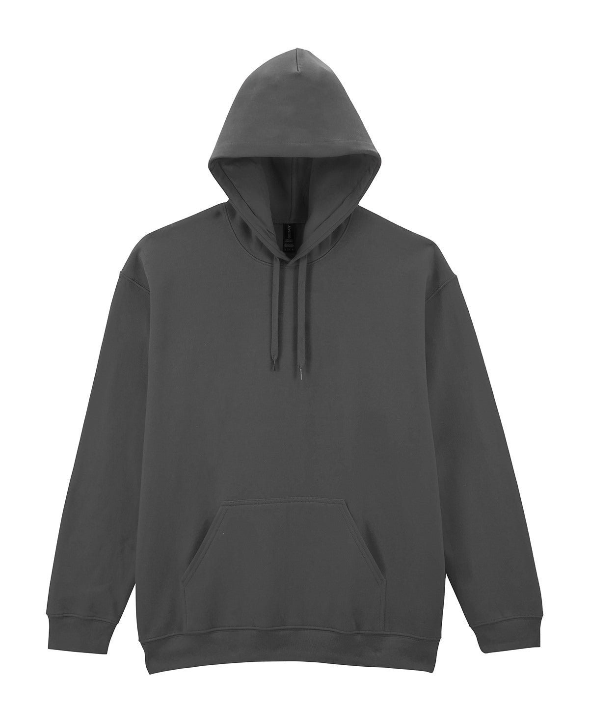 Gildan Softstyle midweight fleece adult hoodie in Charcoal†, front view