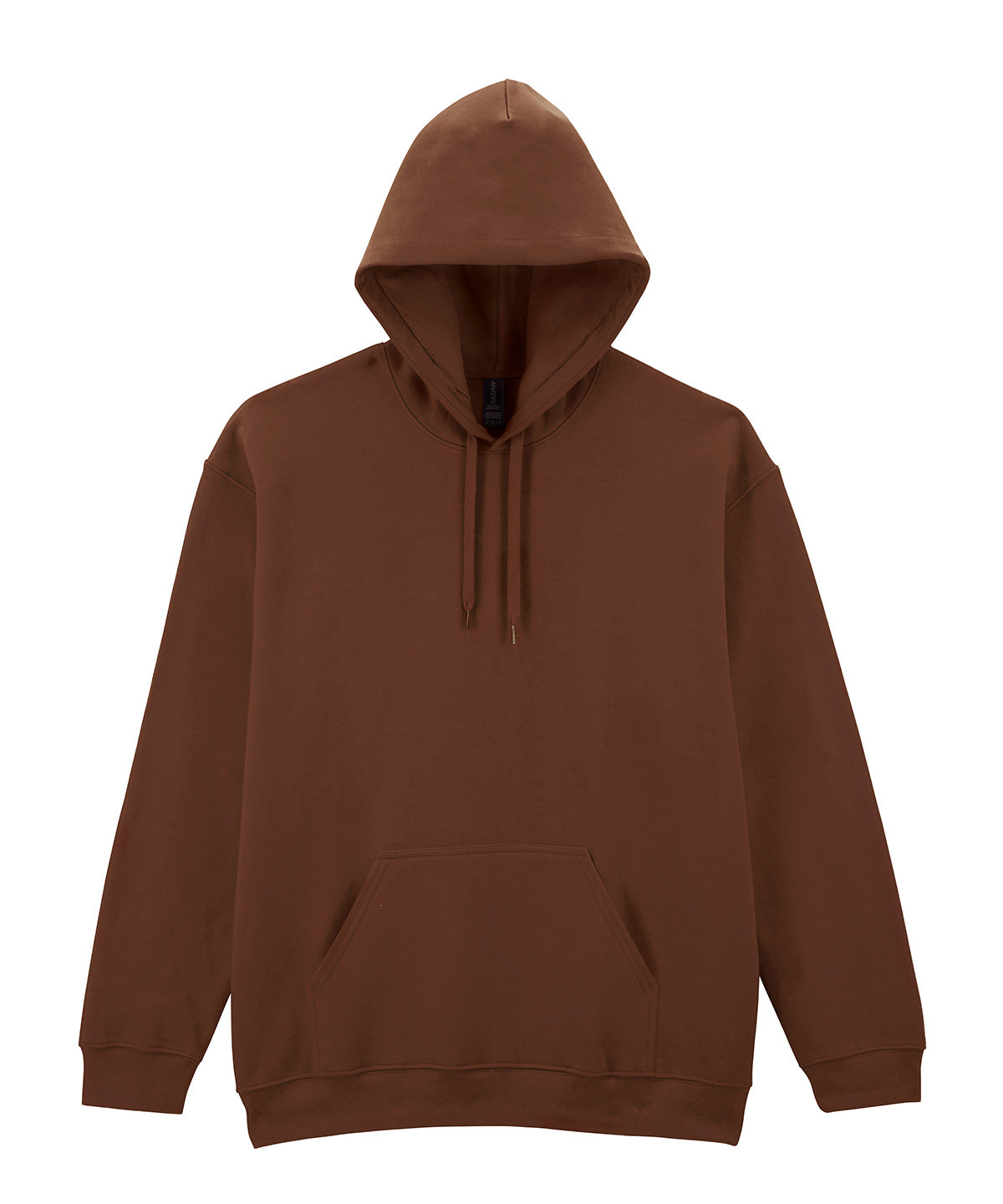 Gildan Softstyle midweight fleece adult hoodie in Cocoa, front view