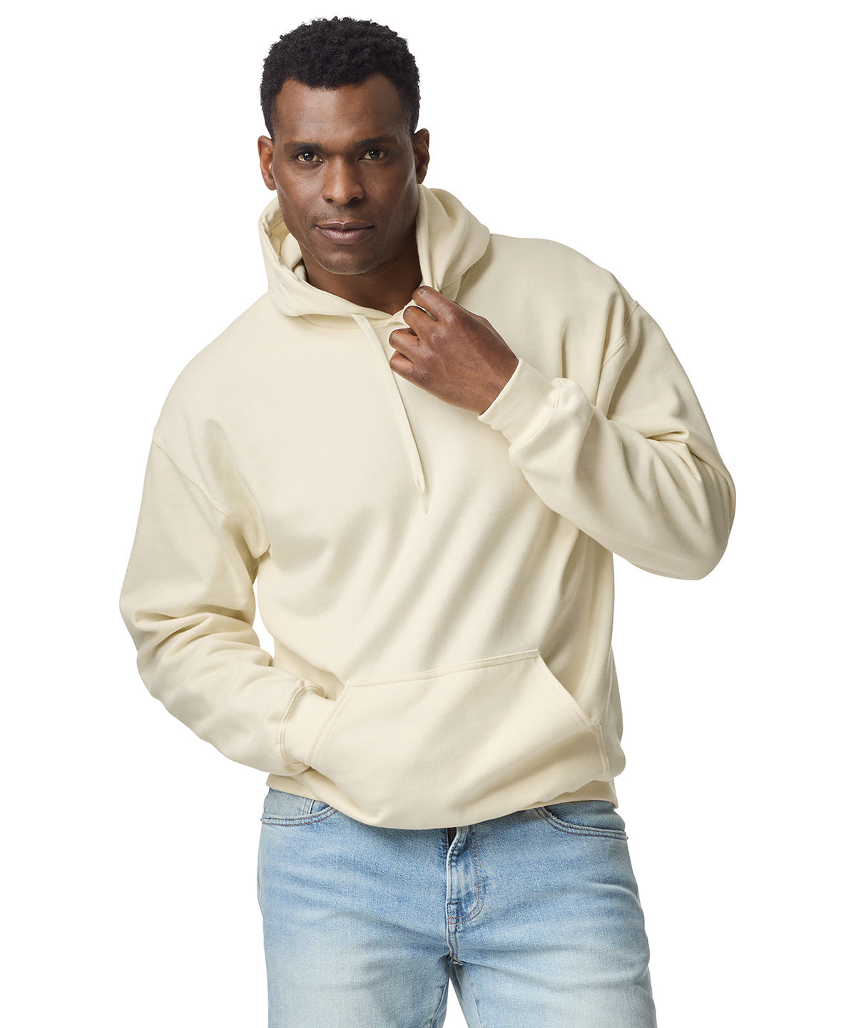Gildan Softstyle midweight fleece adult hoodie, lifestyle photo