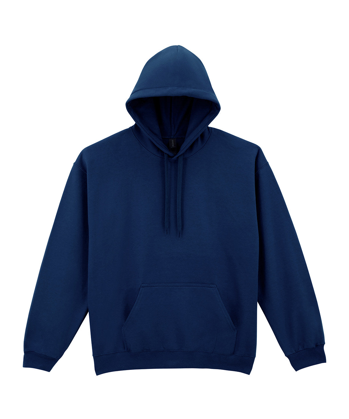 Gildan Softstyle midweight fleece adult hoodie in Navy, front view