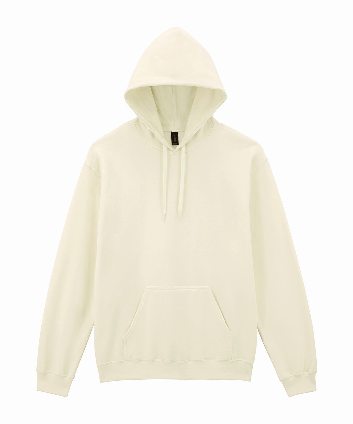 Gildan Softstyle midweight fleece adult hoodie in Off White, front view