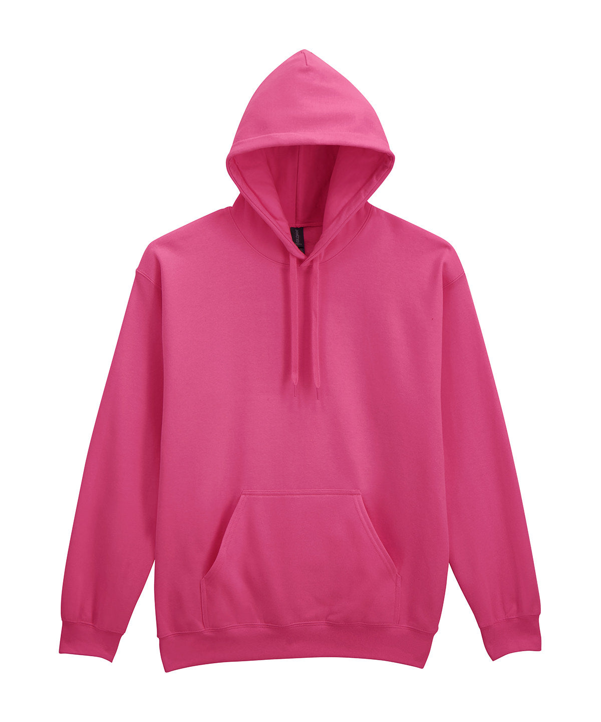Gildan Softstyle midweight fleece adult hoodie in Pink Lemonade, front view