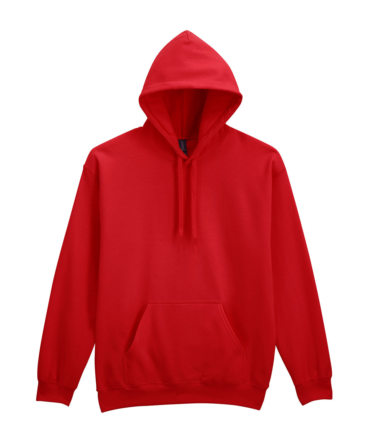 Gildan Softstyle midweight fleece adult hoodie in Red, front view