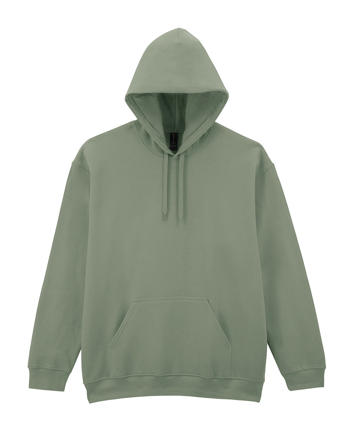 Gildan Softstyle midweight fleece adult hoodie in Sage, front view