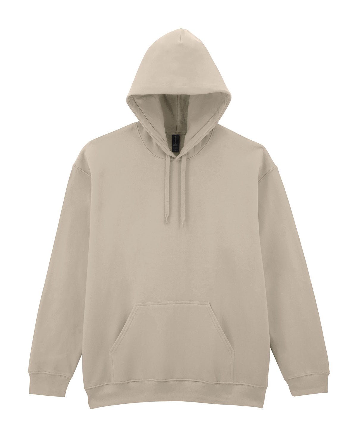 Gildan Softstyle midweight fleece adult hoodie in Sand, front view